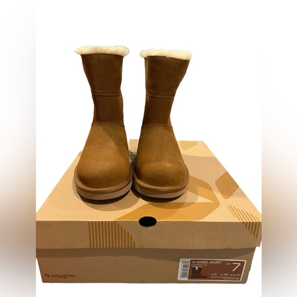 NIB Koolaburra by UGG Women’s Ariel Short Chestnut Boots size 7 - Picture 4 of 8